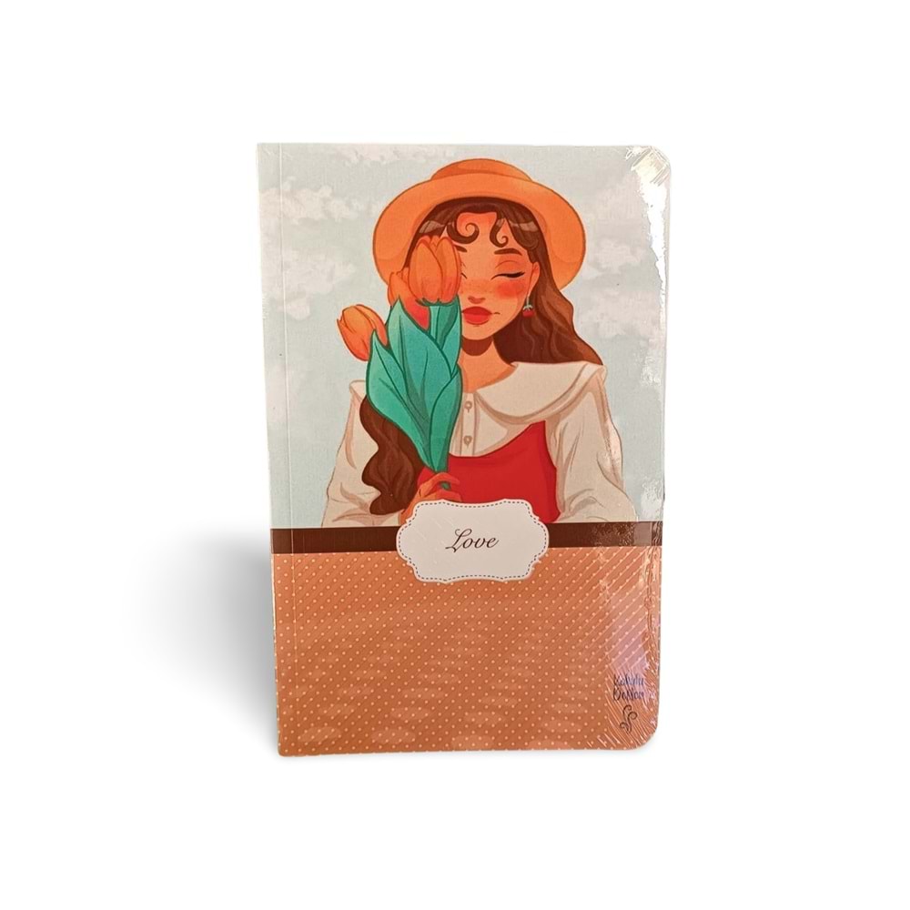 Lilamor Çiçek Bahçesi Serisi Kokulu Çizgili Defter 12.5X19.5 cm 112 Syf.