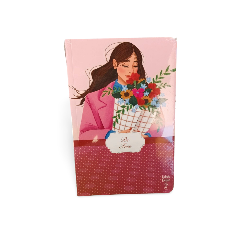 Lilamor Çiçek Bahçesi Serisi Kokulu Çizgili Defter 12.5X19.5 cm 112 Syf.