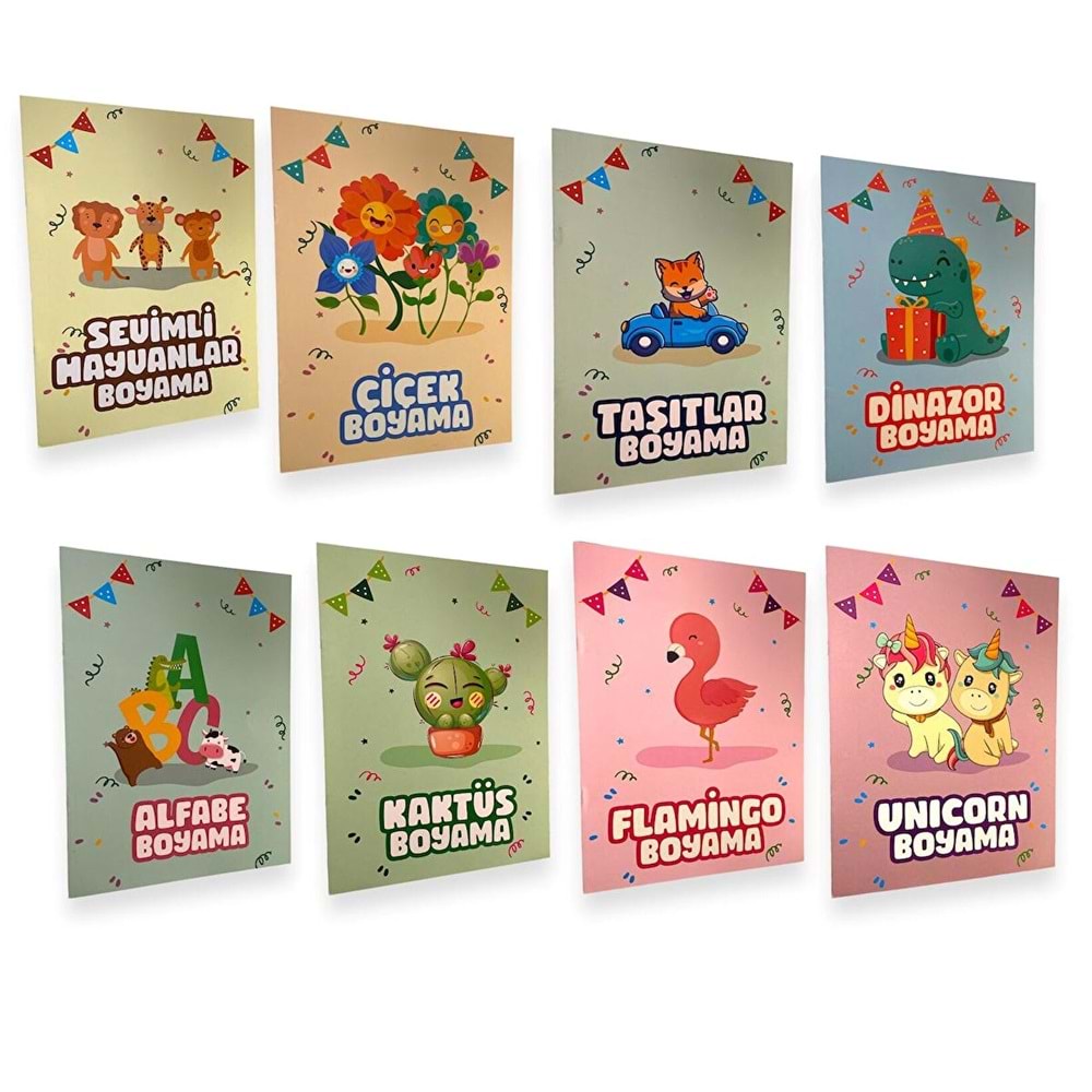 Lilamor Boyama Kitabı A4 16 Syf. (8 ASORTİ)