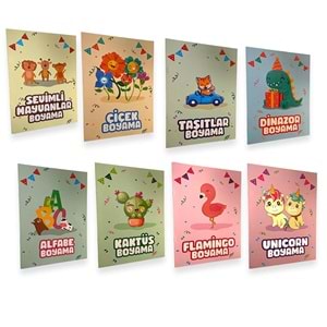 Lilamor Boyama Kitabı A4 16 Syf. (8 ASORTİ)