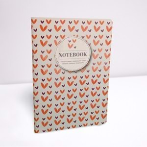 Lilamor Tel Dikiş A5 Çizgili Defter Desen 80 Syf