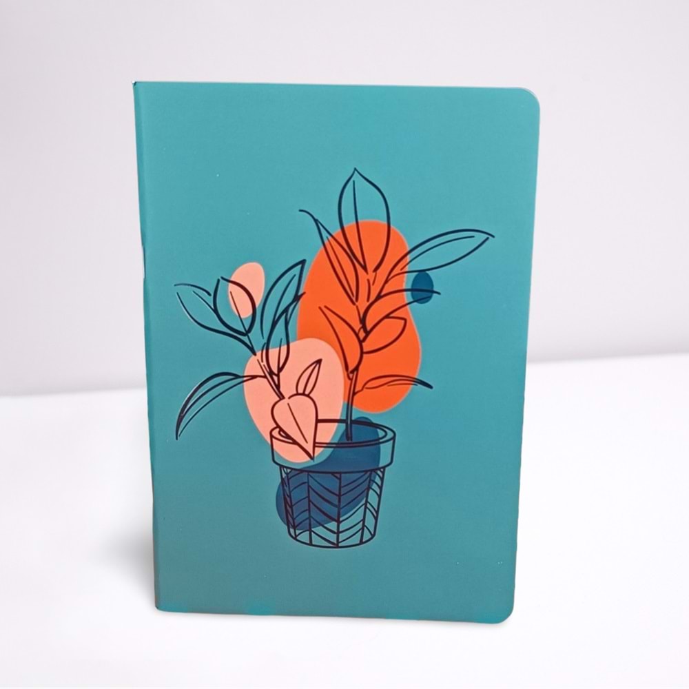 Lilamor Tel Dikiş A5 Çizgili Defter Çiçek 80 Syf