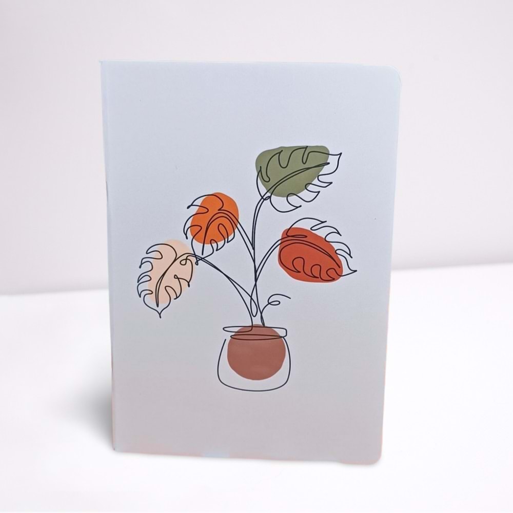 Lilamor Tel Dikiş A5 Çizgili Defter Çiçek 80 Syf