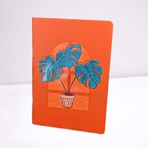 Lilamor Tel Dikiş A5 Çizgili Defter Çiçek 80 Syf