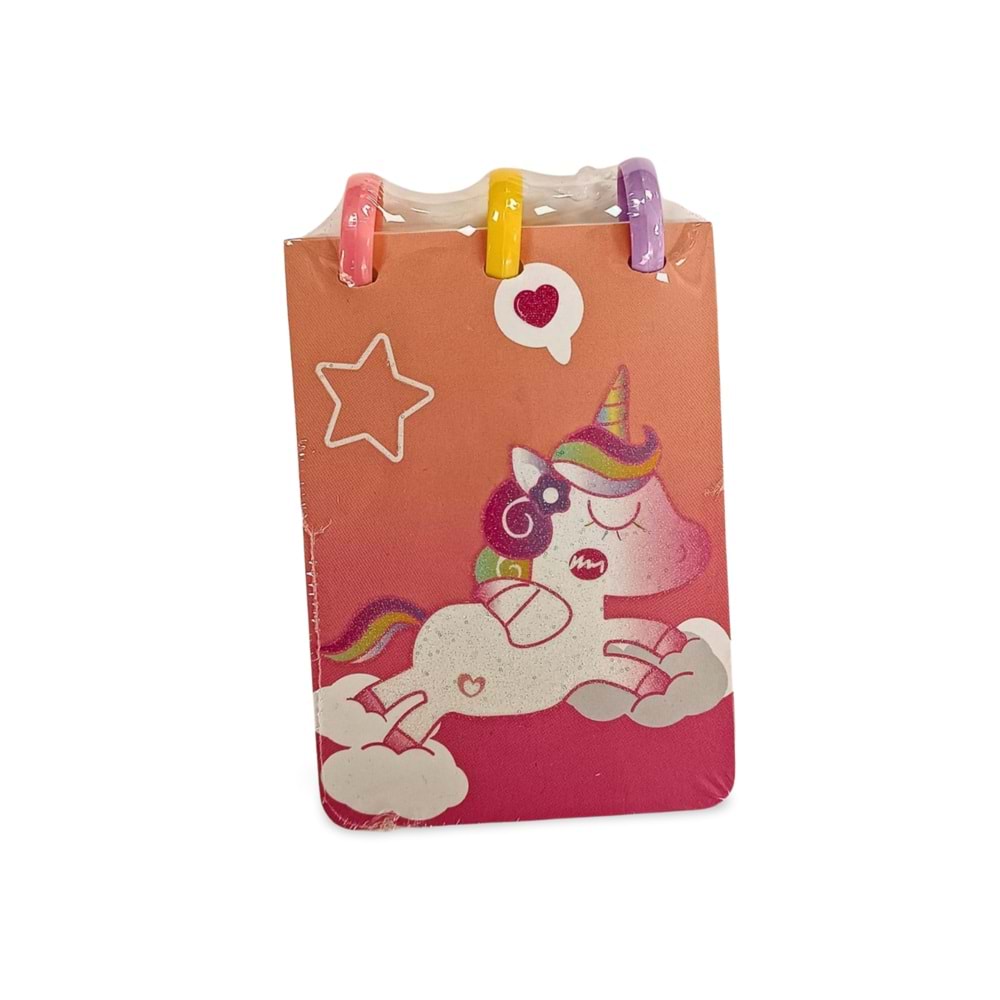 Lilamor Unicorn Spr.Not Defteri Çizgili 7.5x10.5 80 Syf