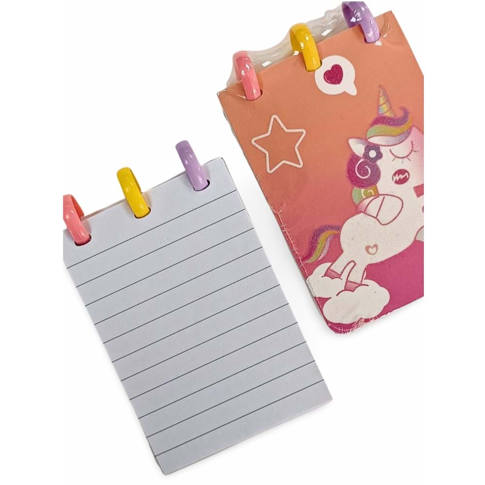 Lilamor Unicorn Spr.Not Defteri Çizgili 7.5x10.5 80 Syf