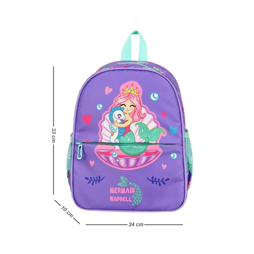 Waddell Lila Deniz Kızı Desenli Anaokulu Sırt Çantası 24105