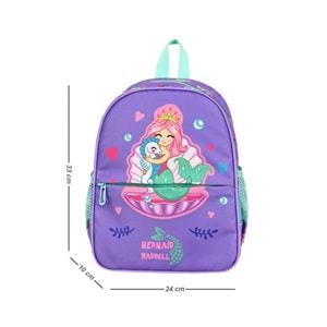 Waddell Lila Deniz Kızı Desenli Anaokulu Sırt Çantası 24105