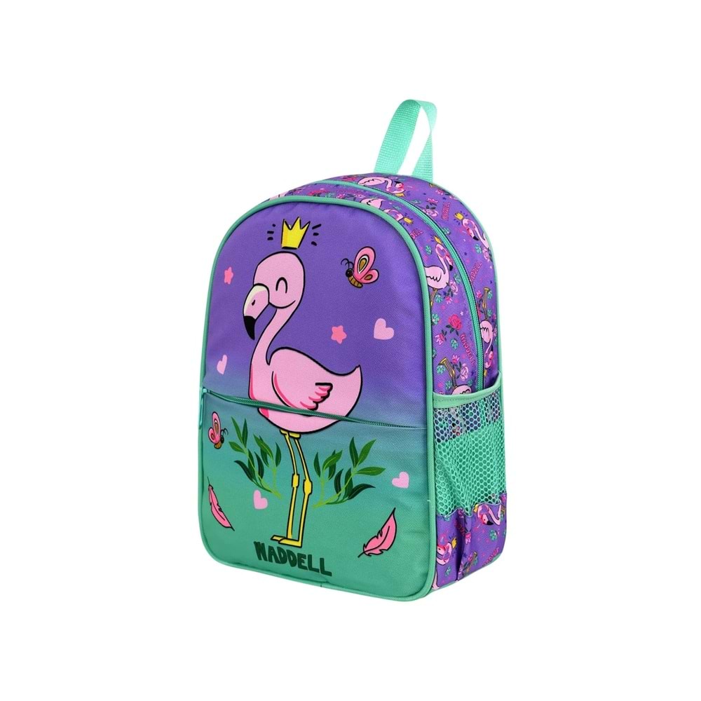 Waddell Yeşil Flamingo Desenli Anaokulu Sırt Çantası 24106