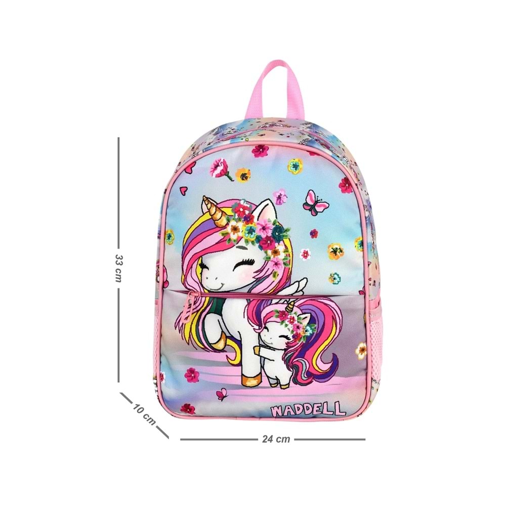 Waddell Pembe Unicorn Desenli Anaokulu Sırt Çantası 25502