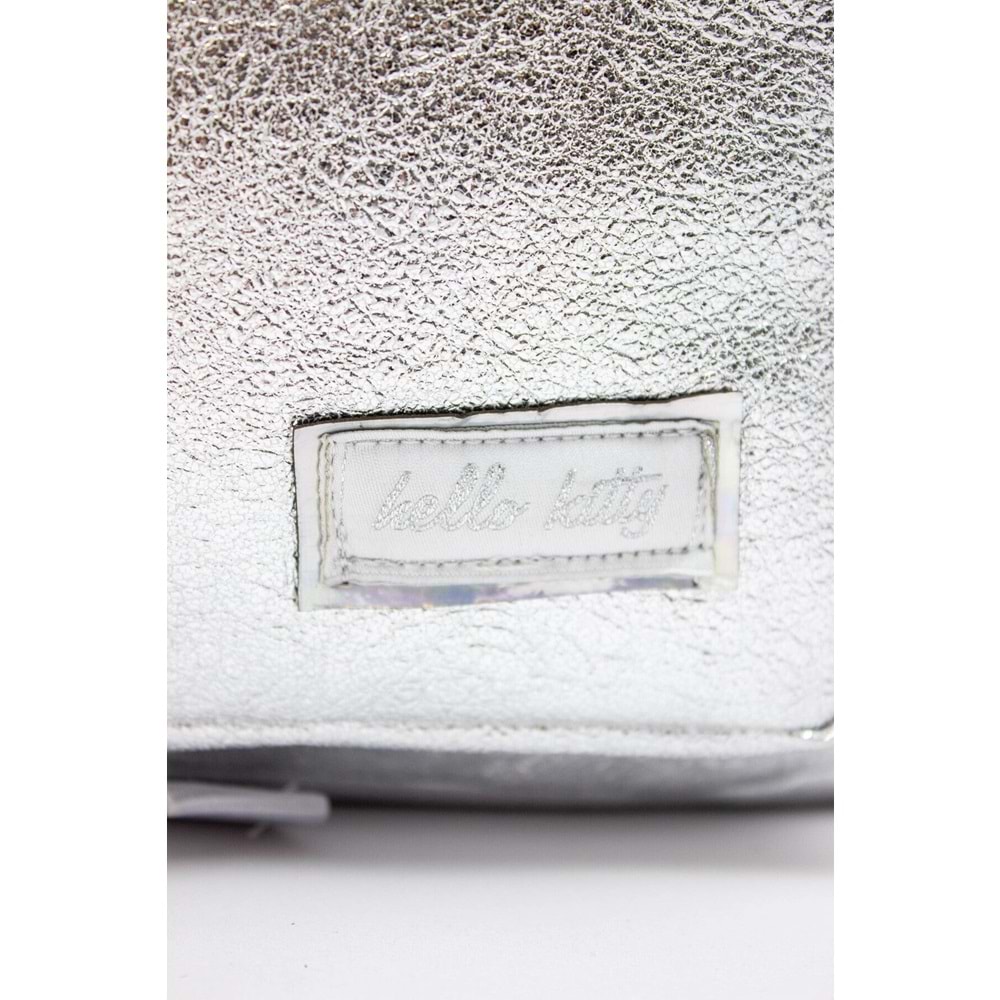 Hello Kitty Gümüş Parlak Anaokulu Çantası