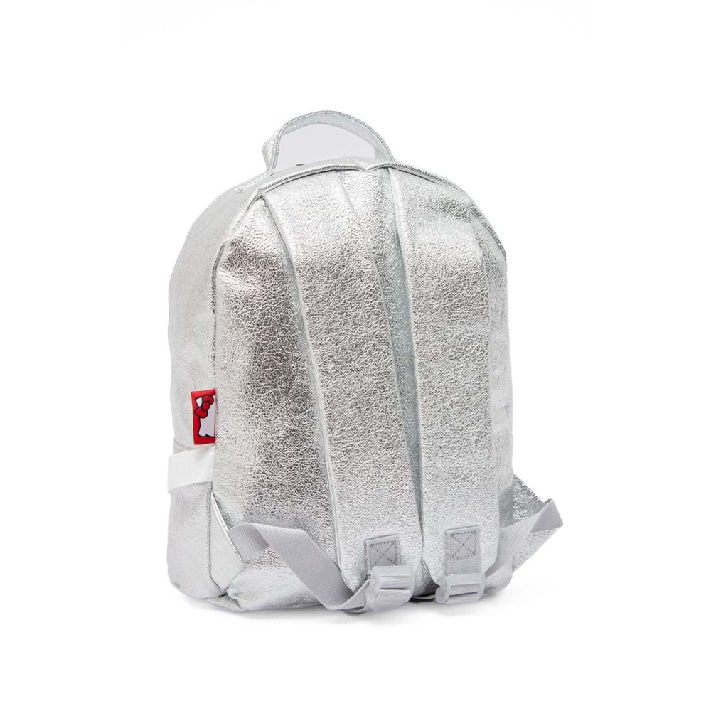 Hello Kitty Gümüş Parlak Anaokulu Çantası