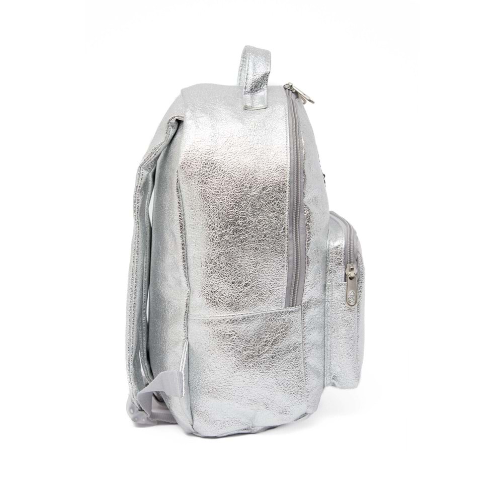 Hello Kitty Gümüş Parlak Anaokulu Çantası