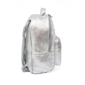 Hello Kitty Gümüş Parlak Anaokulu Çantası