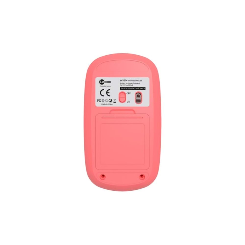 Lenova Lecoo Kablosuz Mouse Sessiz Usb Pembe WS214