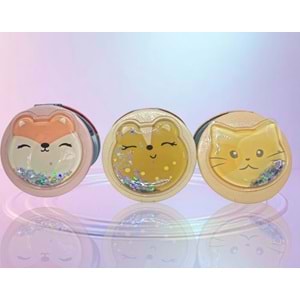Gıpta Yuvarlak Ayna Kabartmalı Kapak Cute Pufi K9901
