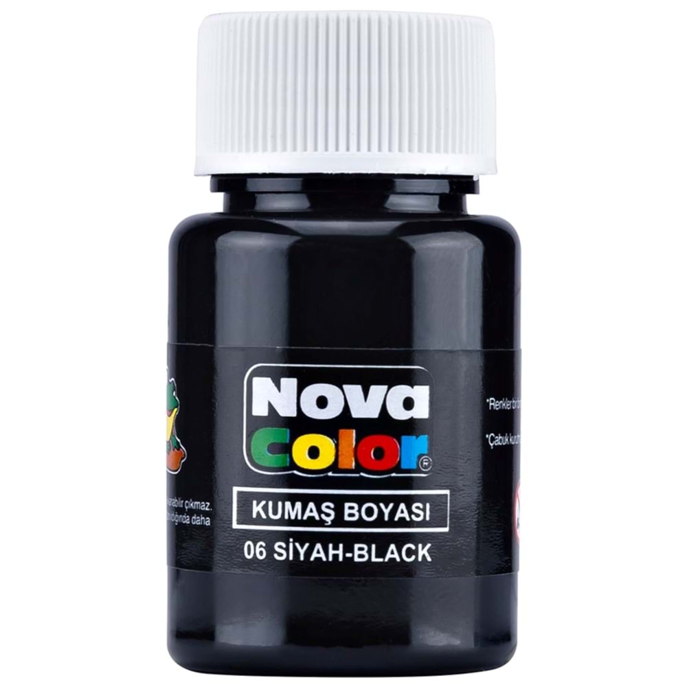 Nova Color Kumaş Boyası Şişe Siyah 30 ml.