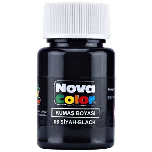 Nova Color Kumaş Boyası Şişe Siyah 30 ml.