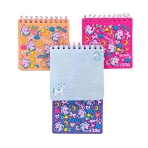 Lilamor Magic Dream Çizgili Silikon Defter 13x14 cm 120 Syf.