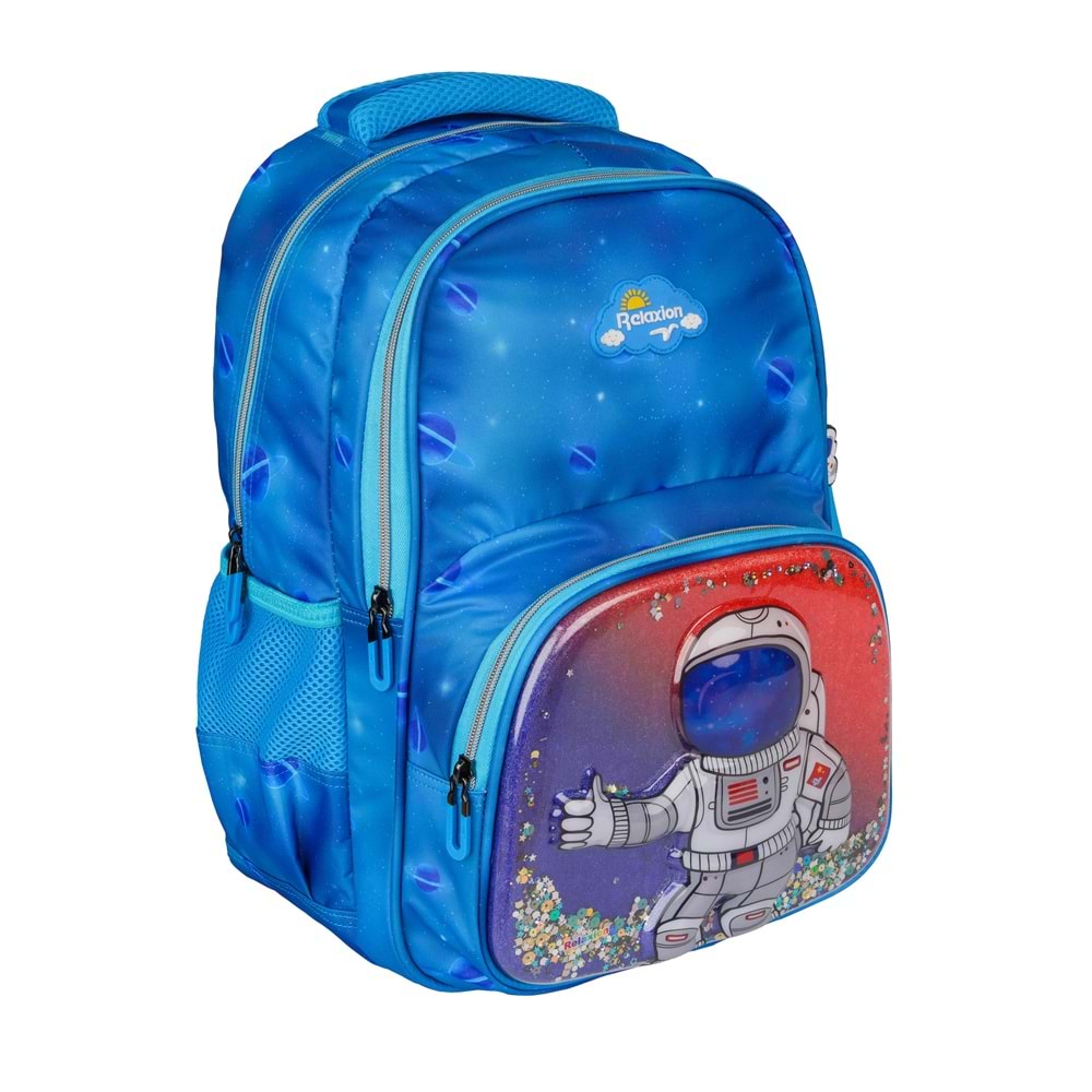Relaxion Kabartmalı Astronot Figürlü İlkokul Çantası Beslenme+Kalemlik 1370