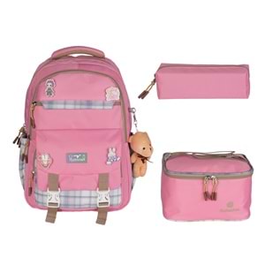 Relaxion Kore Tarzı İlkokul Çantası Beslenme+Kalemlik 1396