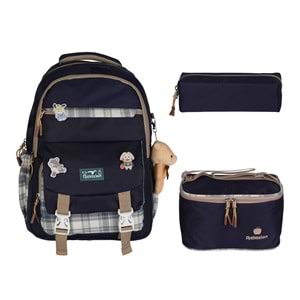 Relaxion Kore Tarzı İlkokul Çantası Beslenme+Kalemlik 1396