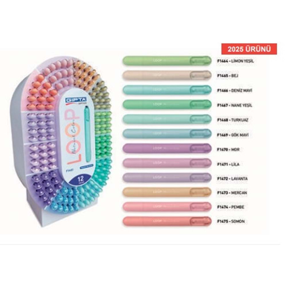 Gıpta Loop Pastel Limon Yeşil Fosforlu Kalem F1464