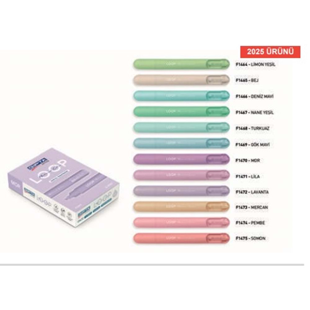 Gıpta Loop Pastel Limon Yeşil Fosforlu Kalem F1464
