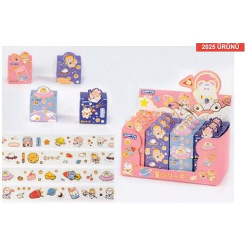 Gıpta Zizi Sticker Bant 3 cm x 2 m. (ASORTİ) K8907