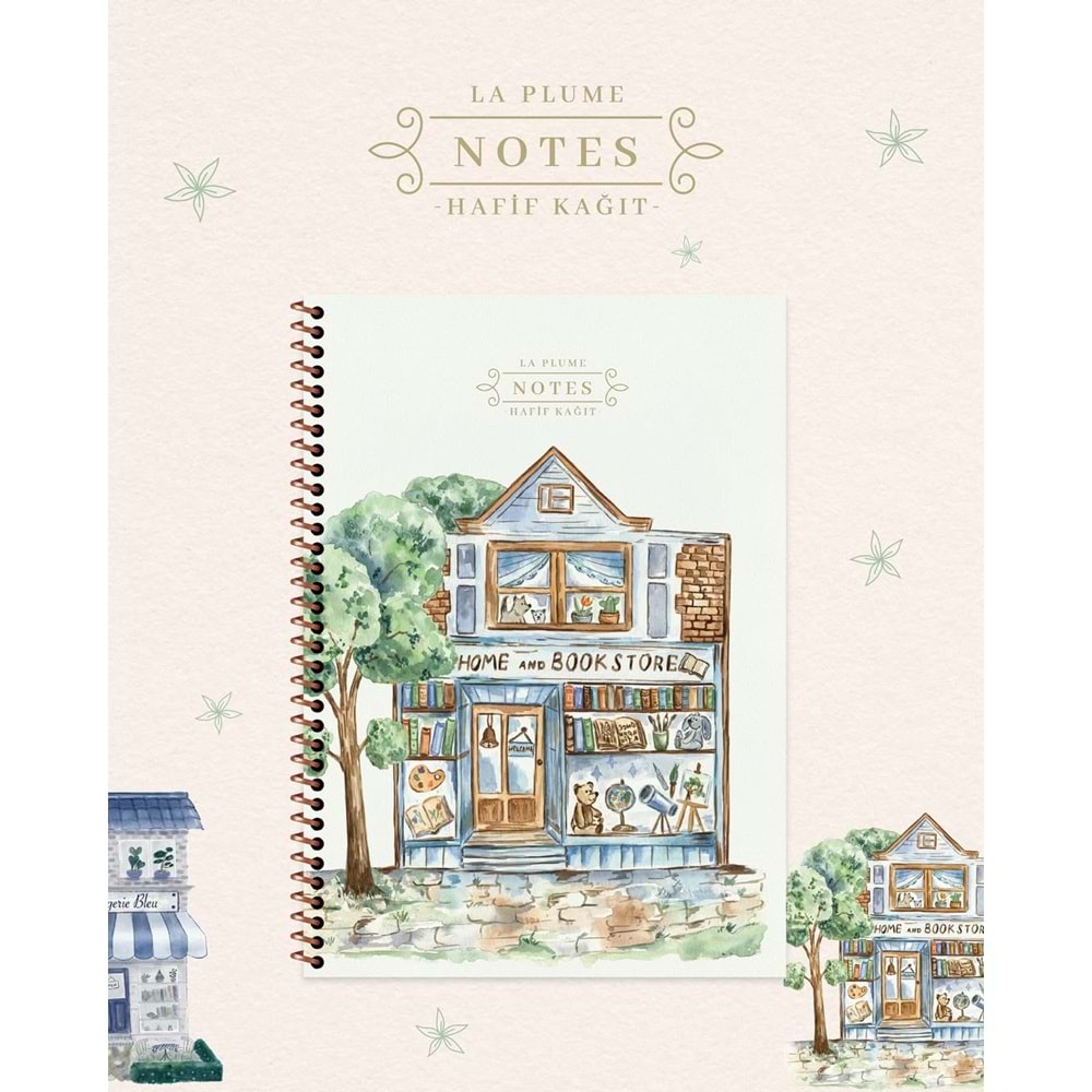 Keskin Color La Plume Shop Karton Kap. Spr. 80 Yp. Çizgili Defter 16,5x22,5 cm