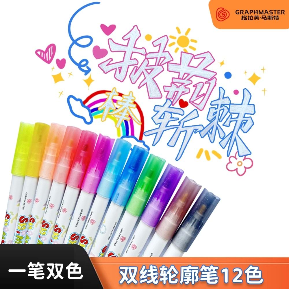 Brons Metalik Işıltılı Marker Kalem Neon Sarı BR-4041