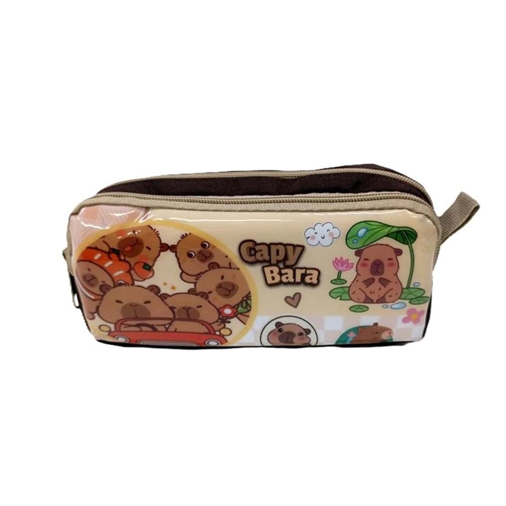 Mikro Capybara Çift Gözlü Kalem Çantası MB-6478
