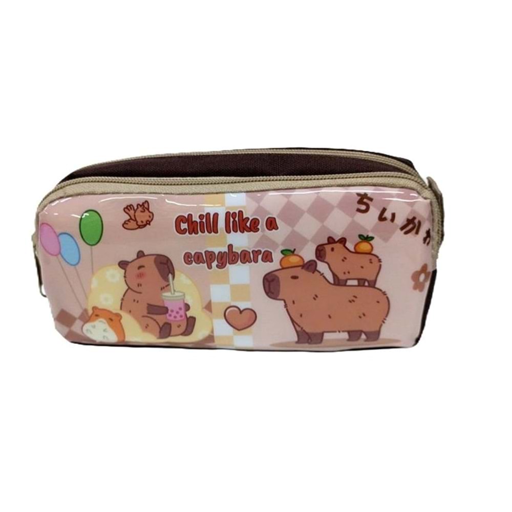 Mikro Capybara Çift Gözlü Kalem Çantası MB-6478