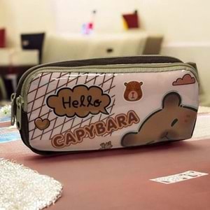 Mikro Capybara Çift Gözlü Kalem Çantası MB-6478