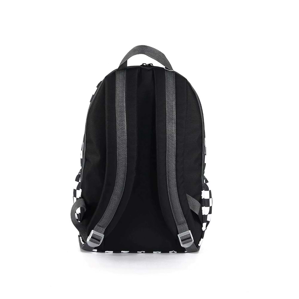 United Colors of Benetton Çift Bölmeli Okul Sırt Çantası Kareli Siyah 03780