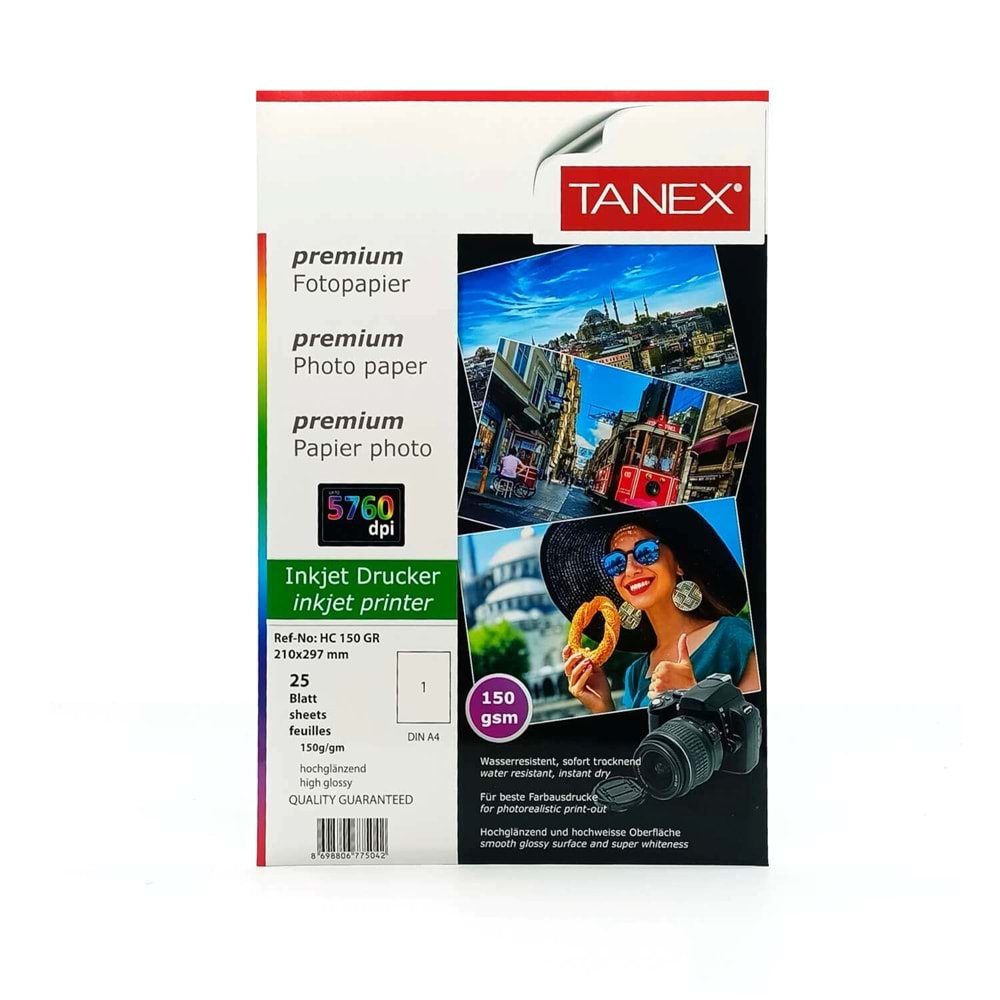 Tanex Fotoğraf Kağıdı A4 150 gr 25 Li