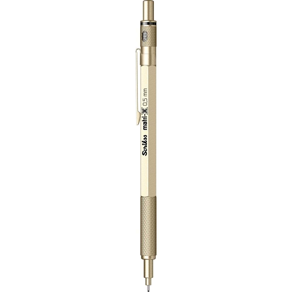 Scrikss matri-X Mekanik Kurşun Kalem 0.5 mm Metalik Altın