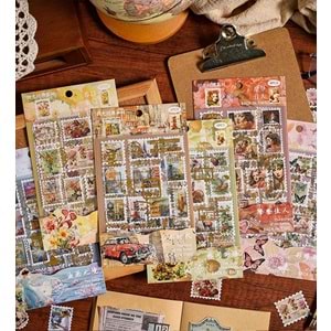 Yaldızlı Plastik Pul 4 Sayfa BM-1774