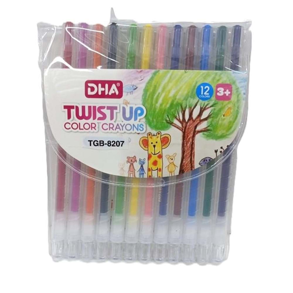 TGB Çevirmeli Mum Boya 12 Renk