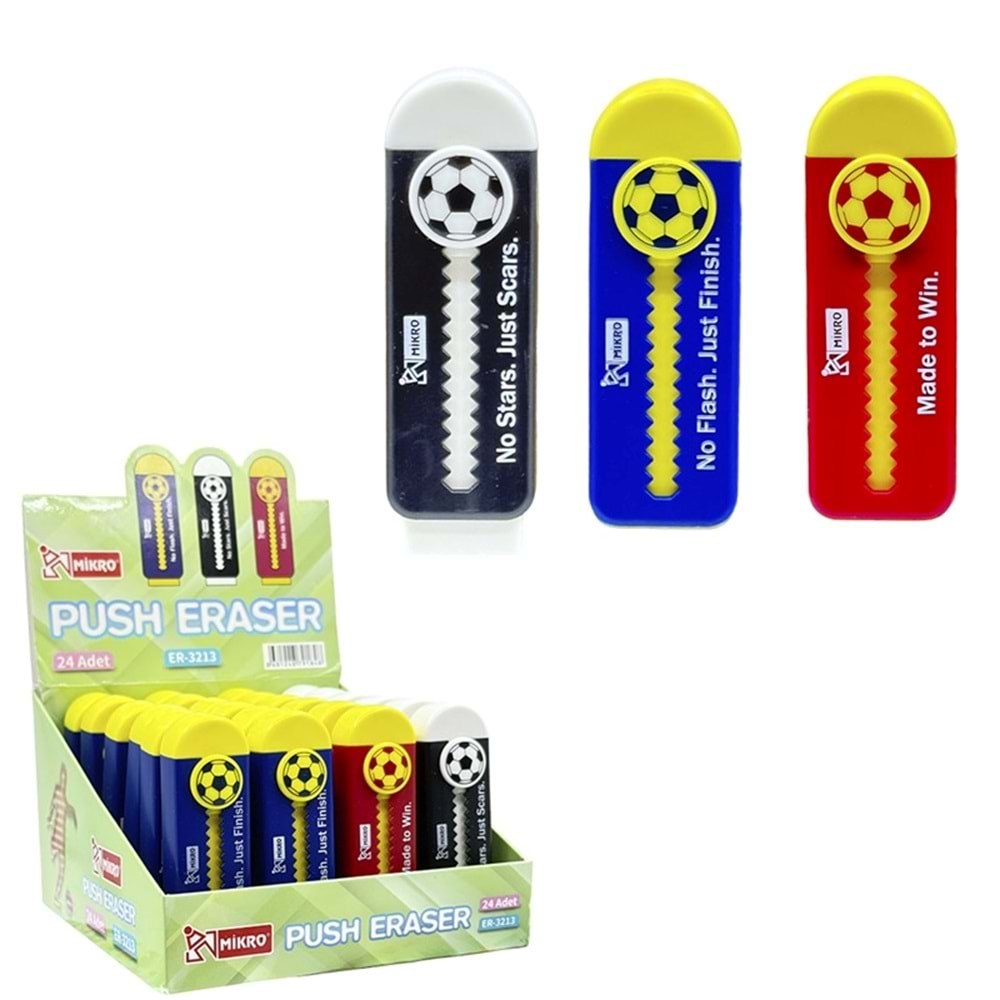 Mikro Taraftarlı Sürgülü Silgi