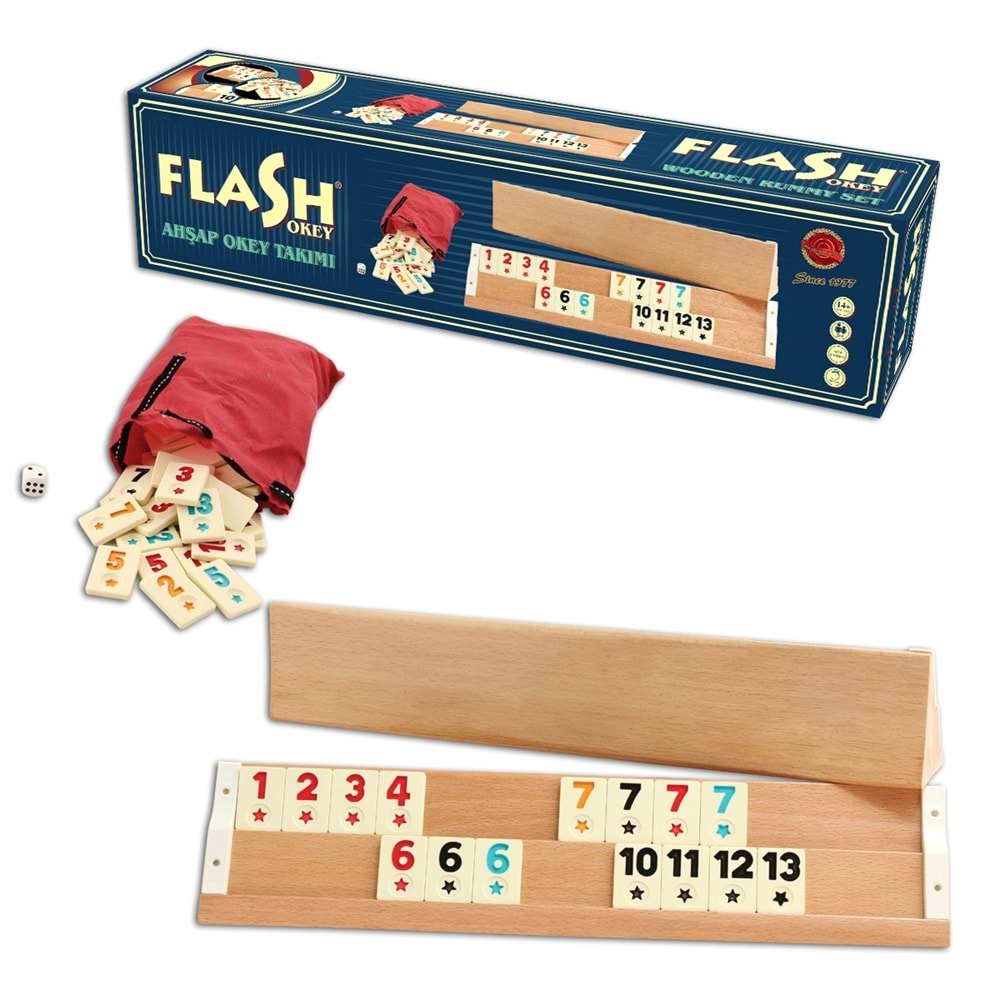 Star Flash Ahşap Okey Takımı 1010112