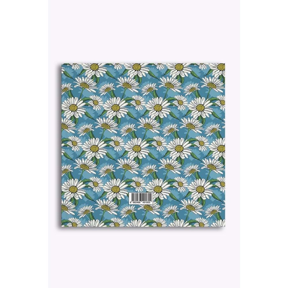 My Mia Art Beyaz Papatya Kenar Baskılı Defter, 16x16 cm