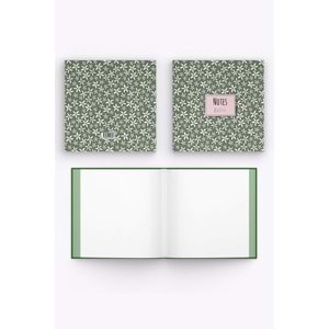 My Mia Art Yeşil Papatya Kenar Baskılı Defter, 16x16 cm