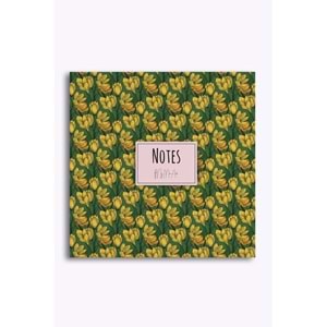 My Mia Art Sarı Manolya Kenar Baskılı Defter, 16x16 cm