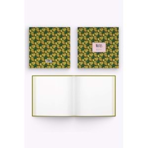 My Mia Art Sarı Manolya Kenar Baskılı Defter, 16x16 cm