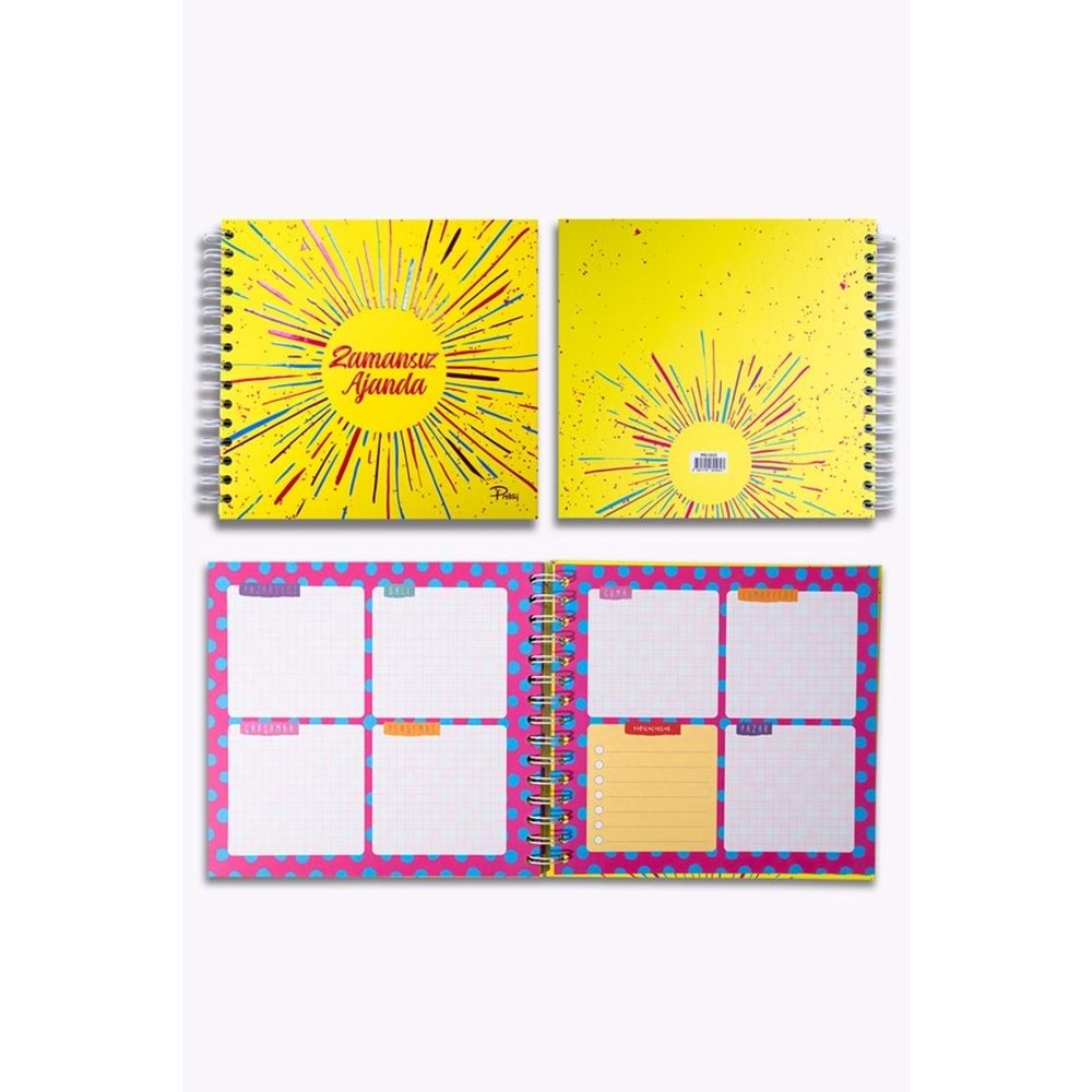 Prestij Neon Sarı Zamansız Ajanda