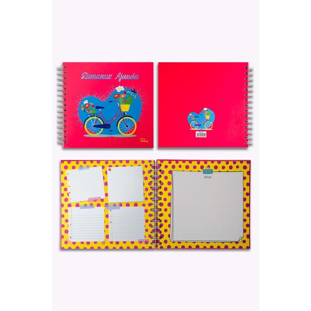 Prestij Neon Pembe Zamansız Ajanda