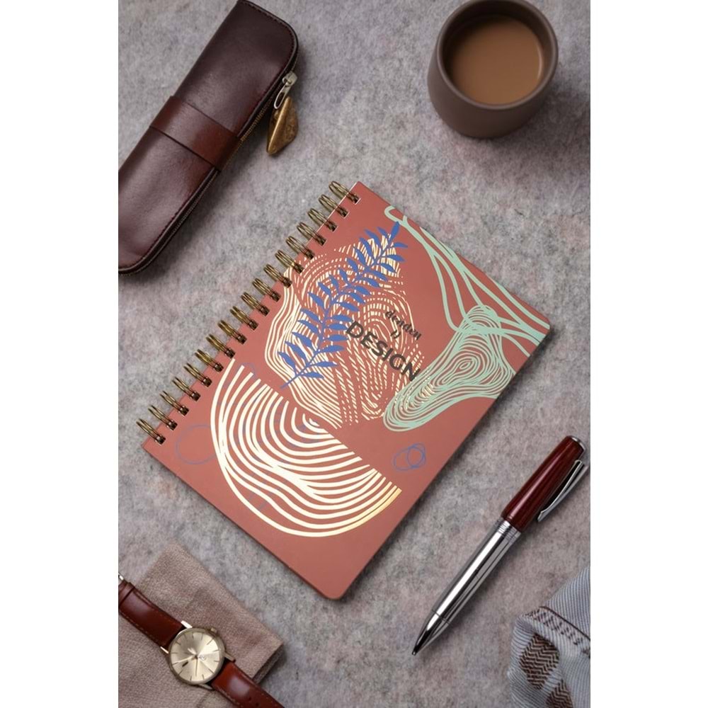 Denden Redactar Kırmızı Spiralli Defter, 17x24 cm