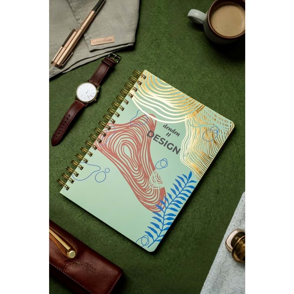Denden Redactar Yeşil Spiralli Defter, 17x24 cm