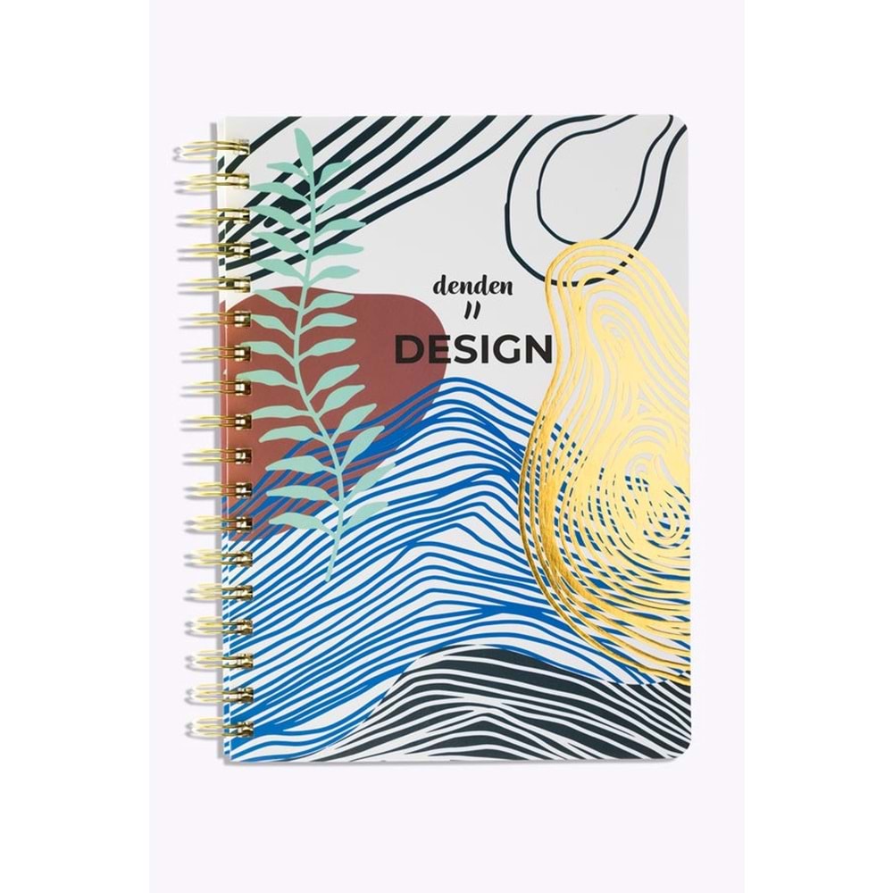 Denden Redactar Beyaz Spiralli Defter, 17x24 cm